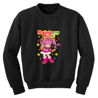 Rainbow Cartoon Tickled Pink Youth Sweatshirt | Artistshot