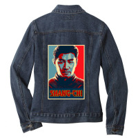 Funny Man Power Man Call Me Ladies Denim Jacket | Artistshot