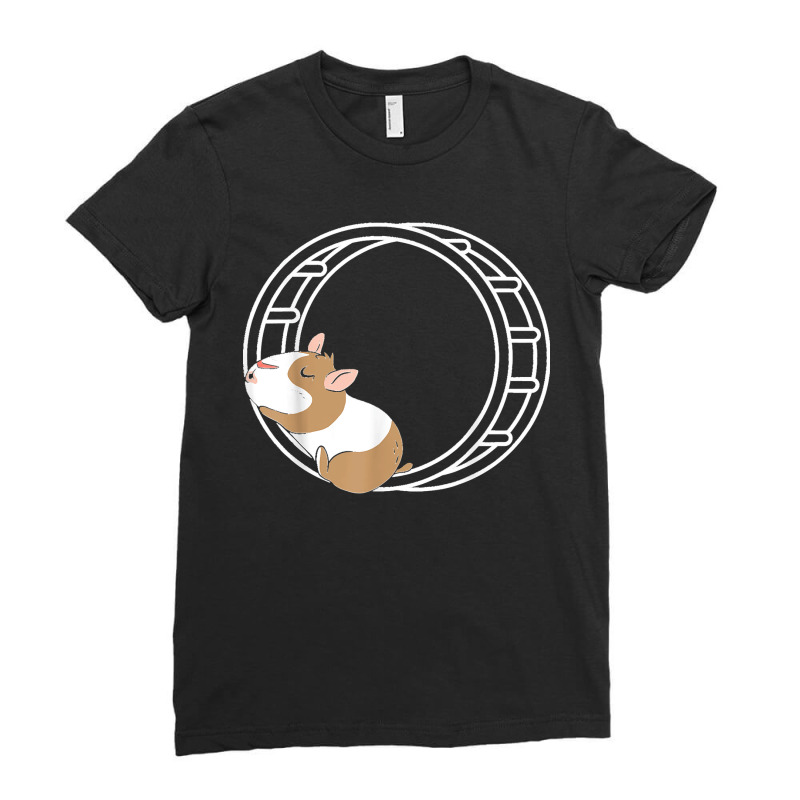 Hamster Wheel Hammy Owner Fluffy Rodent Pet Lover Ladies Fitted T-Shirt by LeonelSalas | Artistshot