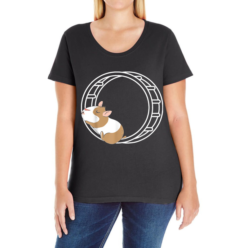 Hamster Wheel Hammy Owner Fluffy Rodent Pet Lover Ladies Curvy T-Shirt by LeonelSalas | Artistshot