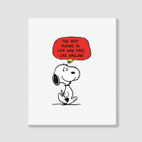 Peanuts Best Things In Life Are Free Portrait Canvas Print | Artistshot