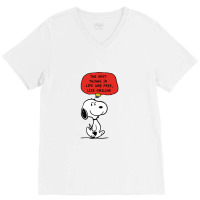 Peanuts Best Things In Life Are Free V-neck Tee | Artistshot