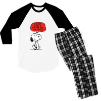 Peanuts Best Things In Life Are Free Men's 3/4 Sleeve Pajama Set | Artistshot