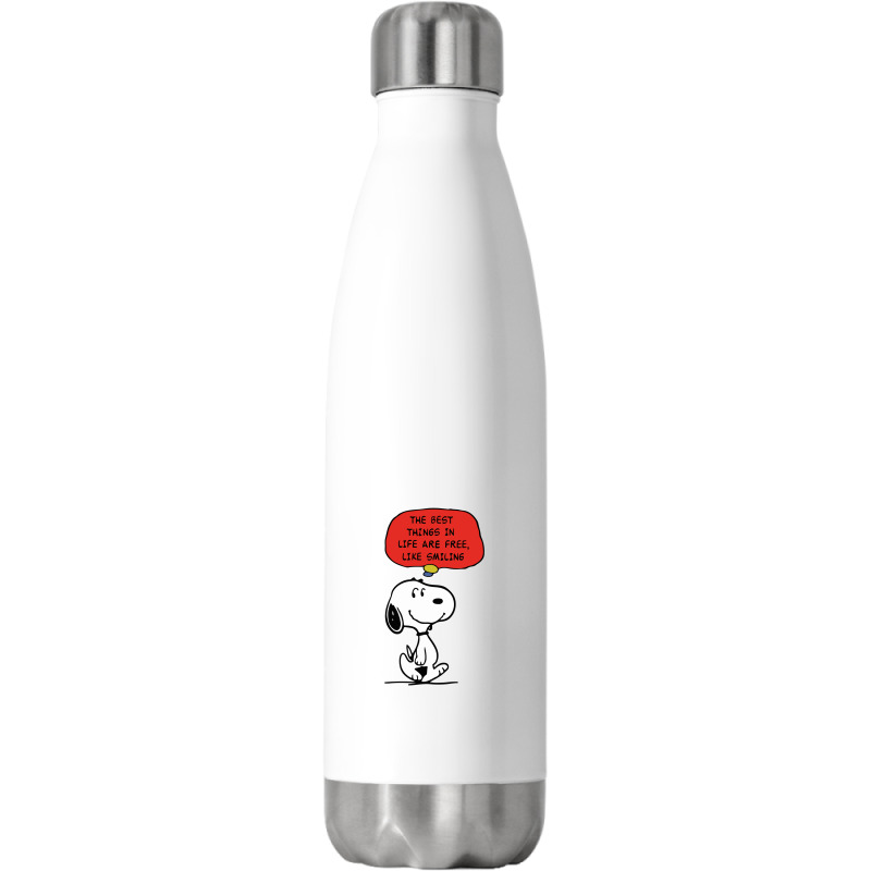 Peanuts Best Things In Life Are Free Stainless Steel Water Bottle | Artistshot