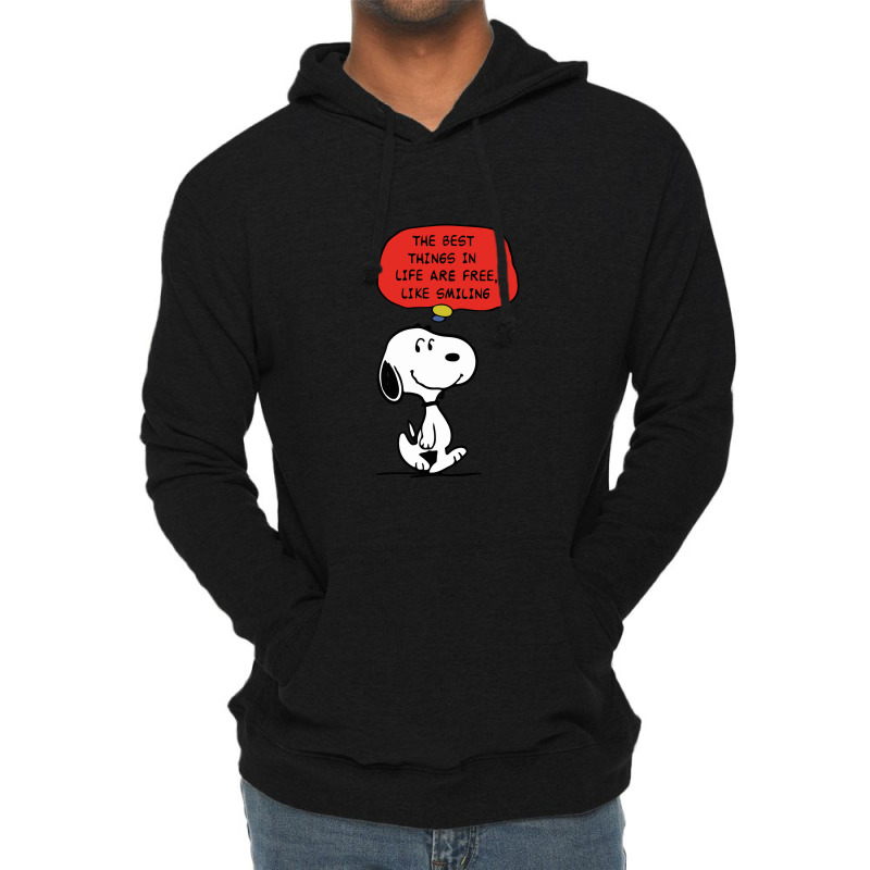 Peanuts Best Things In Life Are Free Lightweight Hoodie | Artistshot