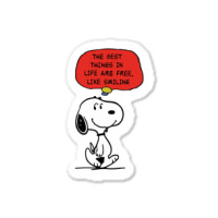 Peanuts Best Things In Life Are Free Sticker | Artistshot