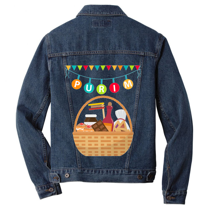 Happy Purim Star Of David Jewish Costume Premium Men Denim Jacket | Artistshot