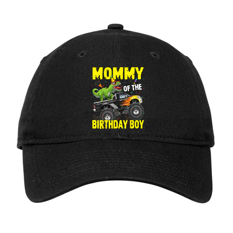 Mommy Of The Birthday Boy Dinosaurs T Rex Monster Truck Characters Car Adjustable Cap | Artistshot