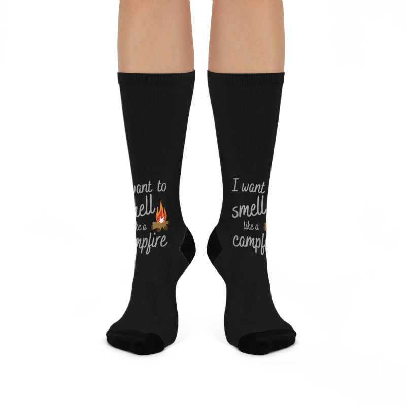 I Want To Smell Like A Campfire Camping Crew Socks | Artistshot