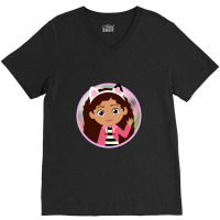 Hello! Women Pink V-neck Tee | Artistshot