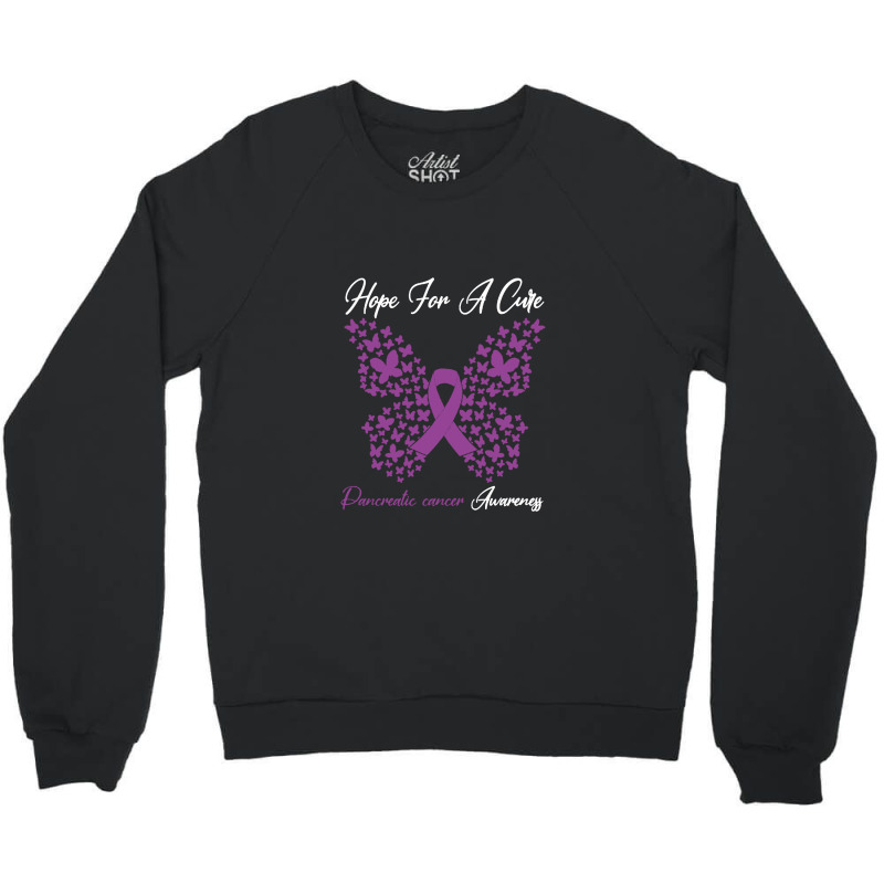 Hope For A Cure   Butterfly Gift Crewneck Sweatshirt by govyvy | Artistshot