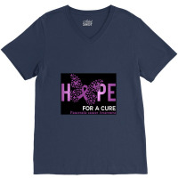 Hope For A Cure Butterfly Gift V-neck Tee | Artistshot