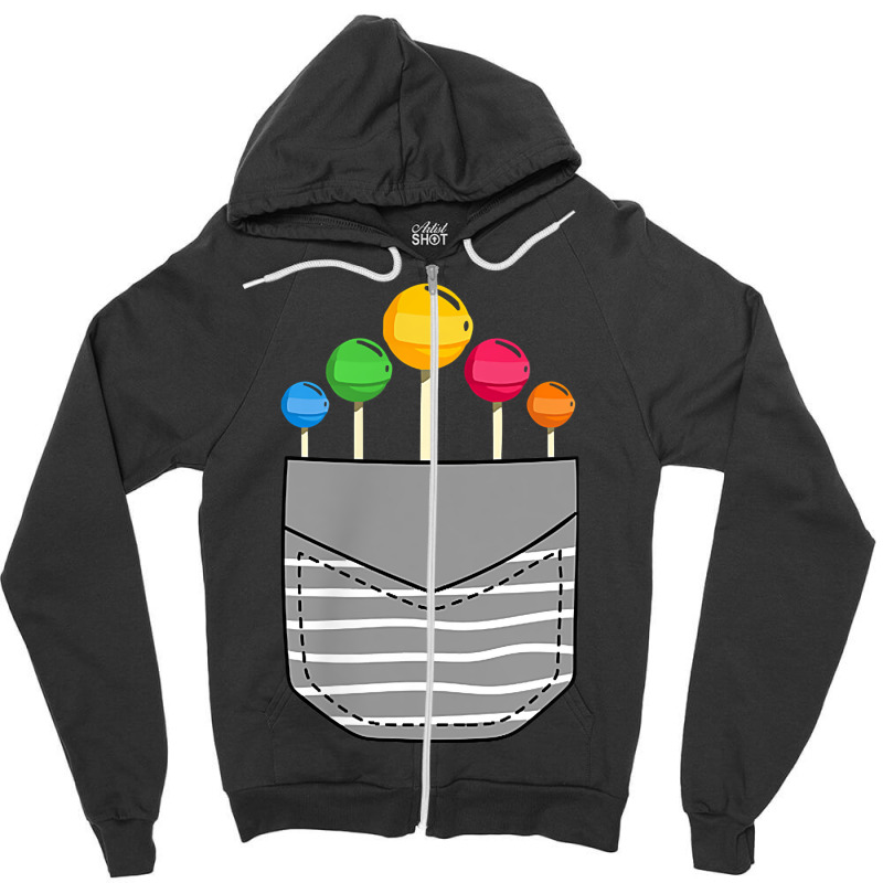 Funny Rainbow Sucker Candy Stick Lollipop Pocket T Shirt Zipper Hoodie by roopeedwrich76 | Artistshot