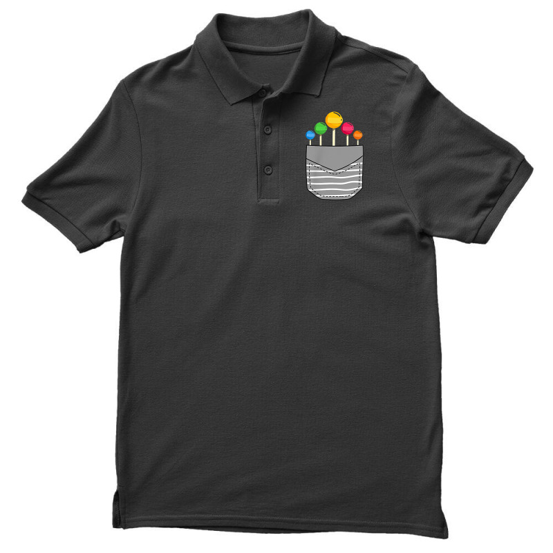 Funny Rainbow Sucker Candy Stick Lollipop Pocket T Shirt Men's Polo Shirt by roopeedwrich76 | Artistshot