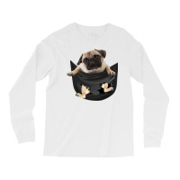 Pug In Pocket Funny Dog Lovers Costume Gifts T Shirt Long Sleeve Shirts | Artistshot