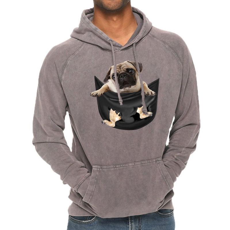 Pug In Pocket Funny Dog Lovers Costume Gifts T Shirt Vintage Hoodie | Artistshot