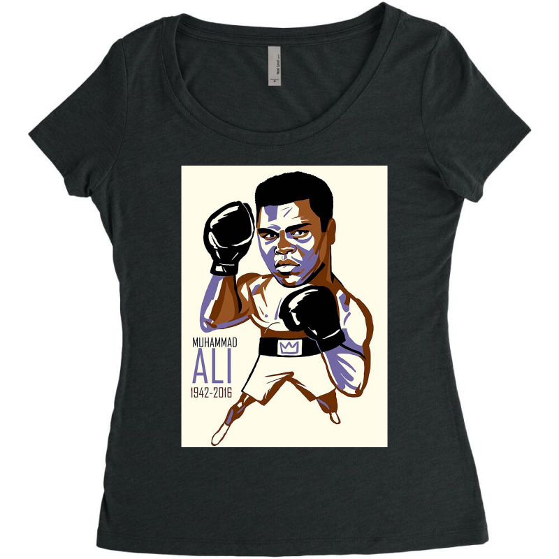 Graphic Vintage  Legend Boxer Music Vintage Women's Triblend Scoop T-shirt by LaineyArtists | Artistshot