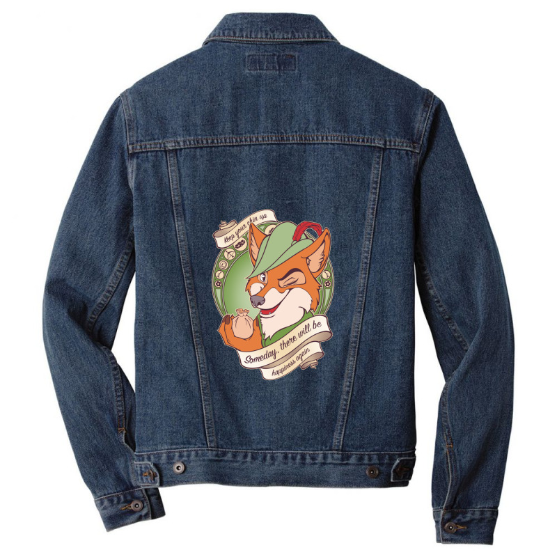 Keep Your Chin Up Men Denim Jacket by govyvy | Artistshot