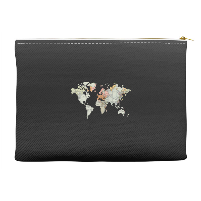 Baesic Vintage World Map Accessory Pouches | Artistshot