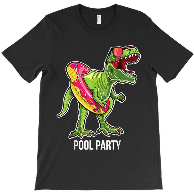 Pool Party T Rex Dinosaur Doughnut Float  T Rex Gift Mens Womens T-shirt | Artistshot