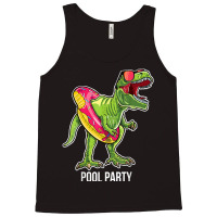 Pool Party T Rex Dinosaur Doughnut Float  T Rex Gift Mens Womens Tank Top | Artistshot