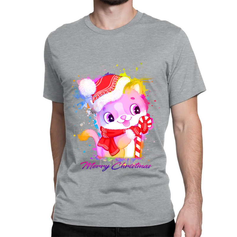 Merry Christmas Cat Classic T-shirt | Artistshot