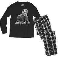 Graphic Picture  American Film Games Characters Men's Long Sleeve Pajama Set | Artistshot