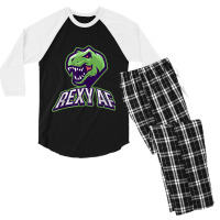 Rexy (sexy) Af (as Fuck) Dinosaur  Funny T Rex Gifts Men Men's 3/4 Sleeve Pajama Set | Artistshot