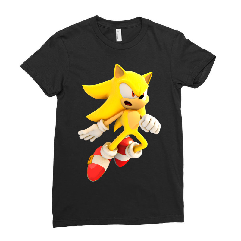 Yellow Hedgehog Jumps Aside Ladies Fitted T-Shirt by RebeccaJHaynes | Artistshot