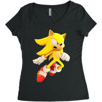 Yellow Hedgehog Jumps Aside Women's Triblend Scoop T-shirt | Artistshot