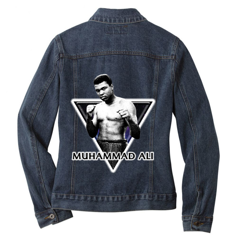 Classic Retro  Legend Boxer Classical Music Ladies Denim Jacket by LaineyArtists | Artistshot