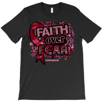 Disabled Adults T  Shirt Disabled Adults Awareness Ribbon Faith Over F T-shirt | Artistshot