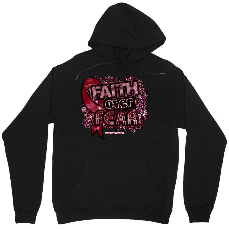 Disabled Adults T  Shirt Disabled Adults Awareness Ribbon Faith Over F Unisex Hoodie | Artistshot