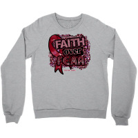 Disabled Adults T  Shirt Disabled Adults Awareness Ribbon Faith Over F Crewneck Sweatshirt | Artistshot