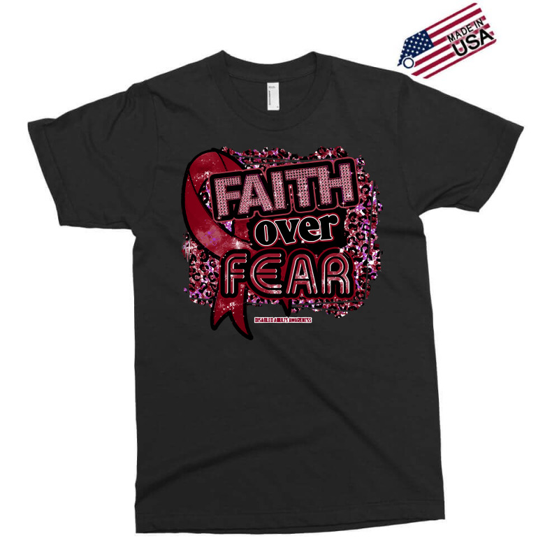 Disabled Adults T  Shirt Disabled Adults Awareness Ribbon Faith Over F Exclusive T-shirt | Artistshot