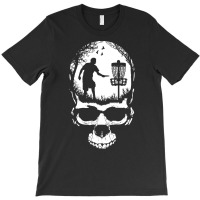 Disc Golf Skull Sunset Halloween T  Shirt Disc Golf Skull Player Retro T-shirt | Artistshot