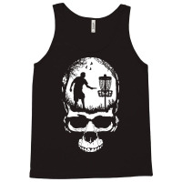 Disc Golf Skull Sunset Halloween T  Shirt Disc Golf Skull Player Retro Tank Top | Artistshot