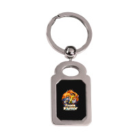 Paws Of Fury Silver Rectangle Keychain | Artistshot