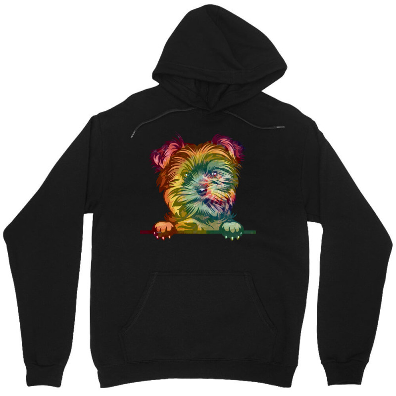 Dog Yorkie Tie Dye Color Peeking T  Shirt Animal Dog Yorkie Tie Dye Co Unisex Hoodie | Artistshot