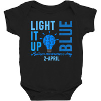 Light It Up Blue Autism Awareness Day 2 April Men Women Kids T Shirt Baby Bodysuit | Artistshot