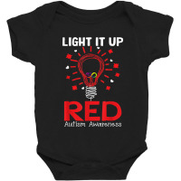 Light It Up Red Shirt, Autism Awareness T Shirt, Autism T Shirt Baby Bodysuit | Artistshot