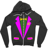 Funny Mardi Gras Tuxedo Costume Print Carnival Parade Zipper Hoodie | Artistshot