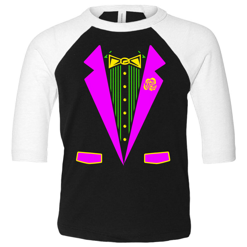 Funny Mardi Gras Tuxedo Costume Print Carnival Parade T Shirt Toddler 3/4 Sleeve Tee | Artistshot