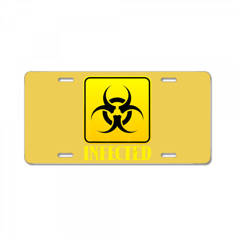 Infected Lazy Halloween Costume Cool Biohazard Symbol Zombie License Plate | Artistshot