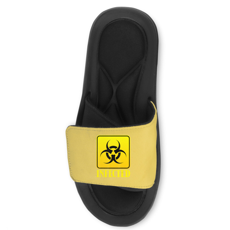 Infected Lazy Halloween Costume Cool Biohazard Symbol Zombie Slide Sandal | Artistshot