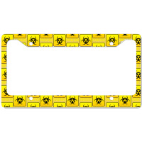 Infected Lazy Halloween Costume Cool Biohazard Symbol Zombie License Plate Frame | Artistshot