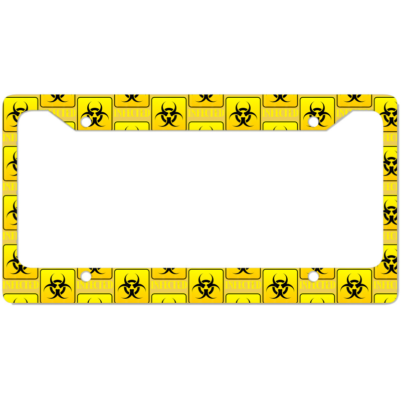 Infected Lazy Halloween Costume Cool Biohazard Symbol Zombie License Plate Frame | Artistshot