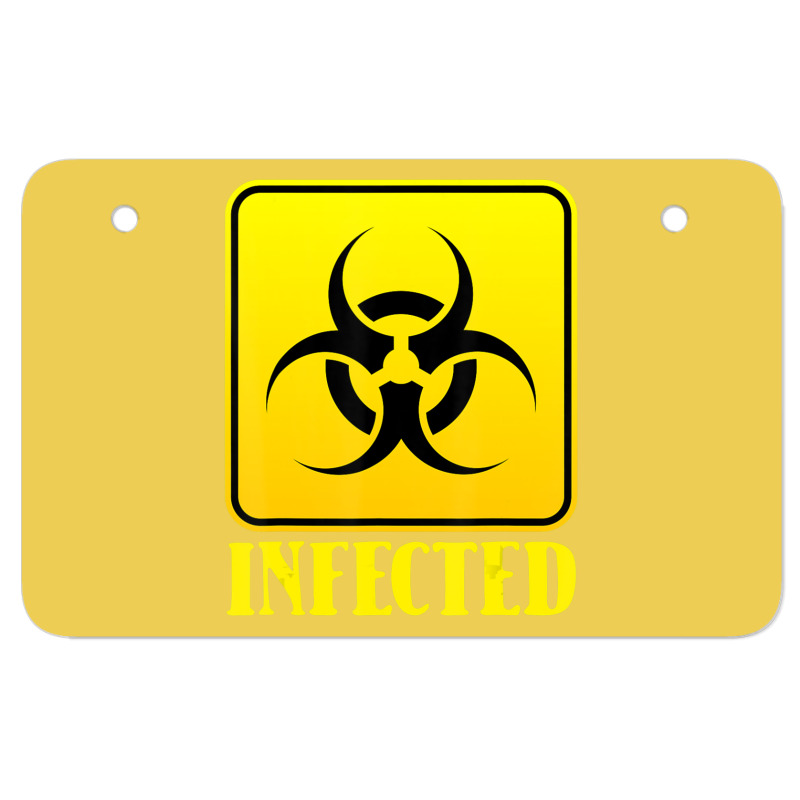 Infected Lazy Halloween Costume Cool Biohazard Symbol Zombie Atv License Plate | Artistshot