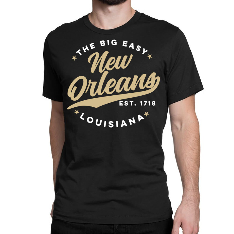 Vintage New Orleans Louisiana The Big Easy Black T-Shirt