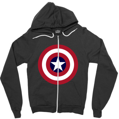 Captain America Shield  Premium T-shirt By Naman Solanki Zipper Hoodie Designed By Iamnamansolanki